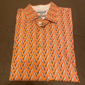 NWOT Ted Baker Pineapple Print Cotton Short Sleeve Shirt Men’s M